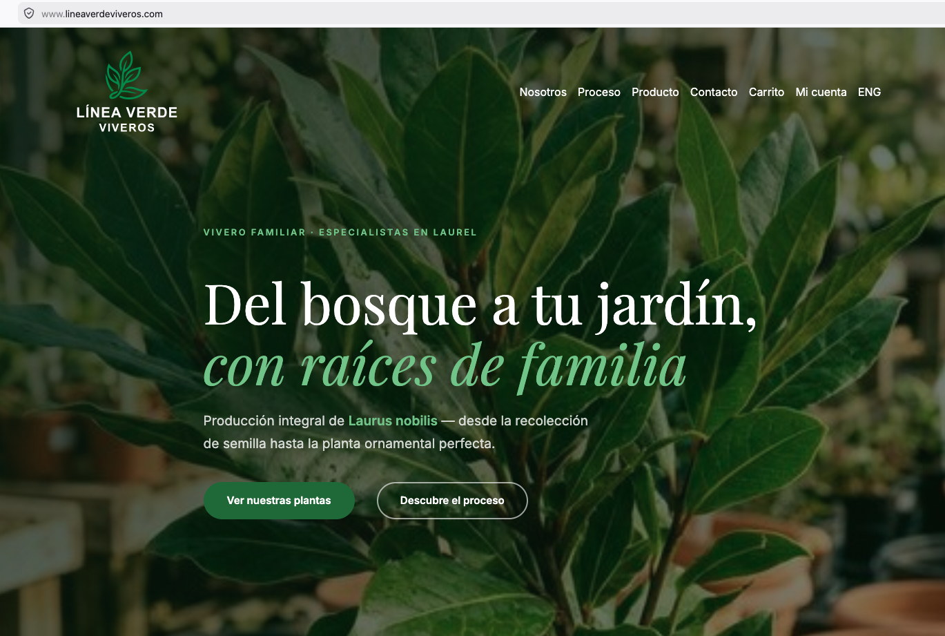 sitio web linea verde viveros tienda online